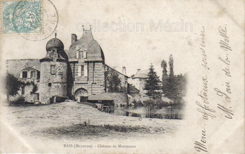 château de Montesson, Bais, Mayenne, collections privées, reproduction iterdite